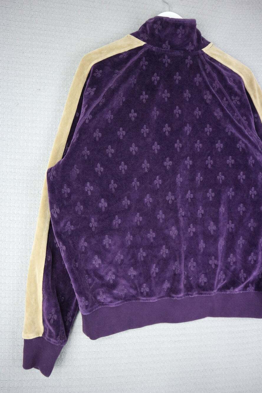 OVO Monogram Velour Track Jacket in Purple SS22 Mens Large - Picture 6 of 8
